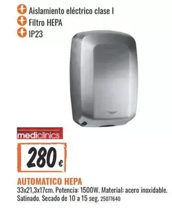 Oferta de Automatico Hepa por 280€ en Obramat