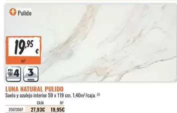 Oferta de Luna Natural Pulido por 19,95€ en Obramat