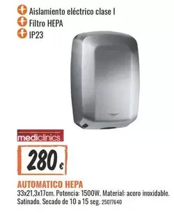 Oferta de Automatico Hepa por 280€ en Obramat