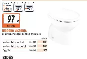 Oferta de Victoria - Inodoro Victoria por 97€ en Obramat