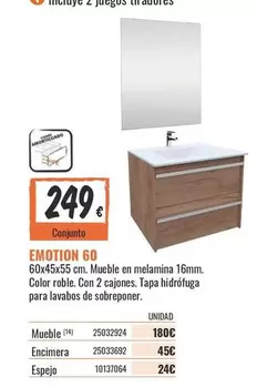 Oferta de Emotion - Emotion 60 por 249€ en Obramat