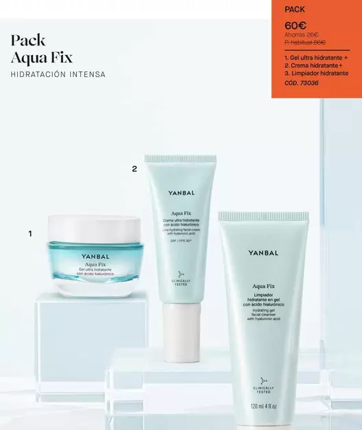 Oferta de Yanbal - Pack Aqua Fix/ Hidratacion Intensa por 60€ en Yanbal