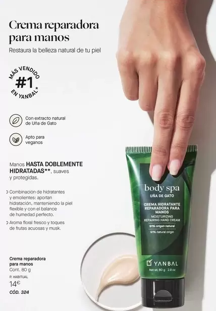 Oferta de Yanbal - Crema Reparadora Para Manos por 14€ en Yanbal