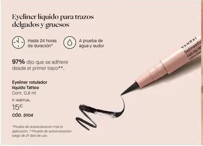 Oferta de Yanbal - Eyeliner Rotulador Liquido Tatto por 15€ en Yanbal