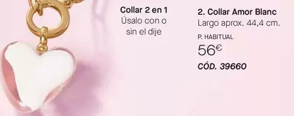 Oferta de Collar Amor Blanc por 56€ en Yanbal