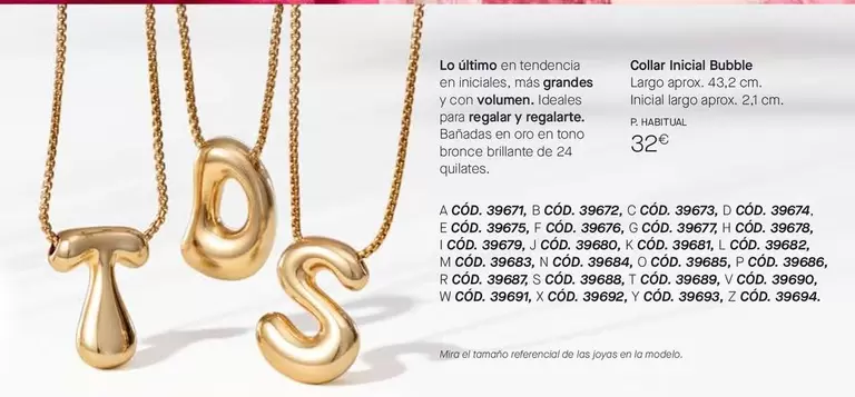 Oferta de Collar Inicial Bubble por 32€ en Yanbal