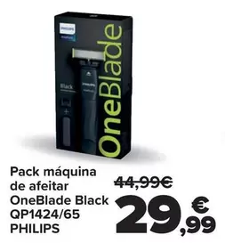 Oferta de Pack Maquina De Afeitar  Oneblade Black Qp142465   por 29,99€ en Carrefour