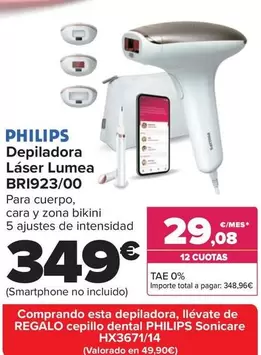 Oferta de Philips - Depiladora Láser Lumea Bri92300 por 349€ en Carrefour