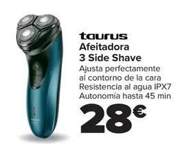 Oferta de Taurus - Afeitadora 3 Side Shave por 28€ en Carrefour