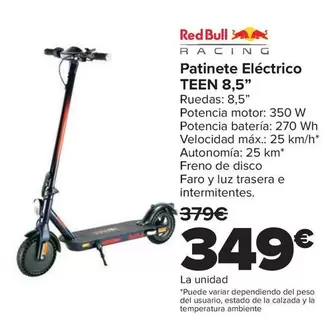 Oferta de Red Bull - Patinete Eléctrico Teen 8,5" por 349€ en Carrefour