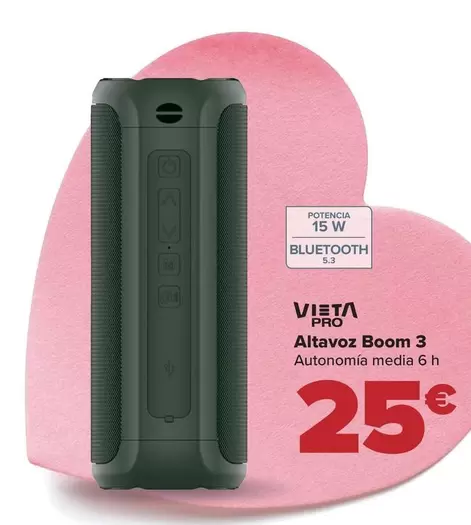 Oferta de Vieta Pro - Altavoz Boom 3 por 25€ en Carrefour