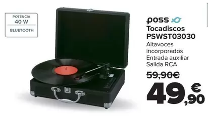 Oferta de Poss - Tocadiscos Pswst03030 por 49,9€ en Carrefour