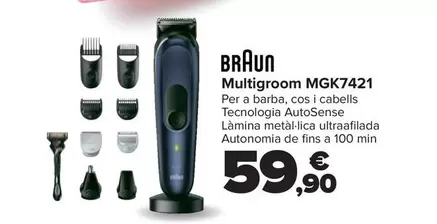 Oferta de Braun - Multigroom Mgk7421 por 59,9€ en Carrefour