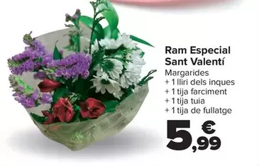 Oferta de Bouquet Especial San Valentín por 5,99€ en Carrefour