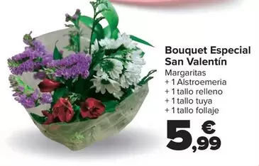 Oferta de Bouquet Especial San Valentín por 5,99€ en Carrefour