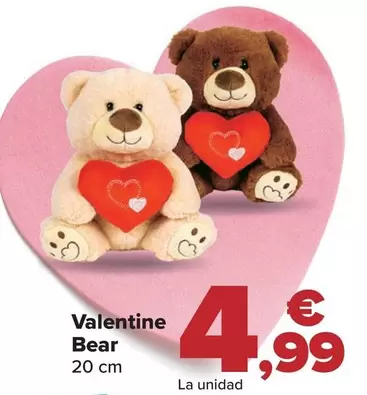 Oferta de Valentine Bear por 4,99€ en Carrefour