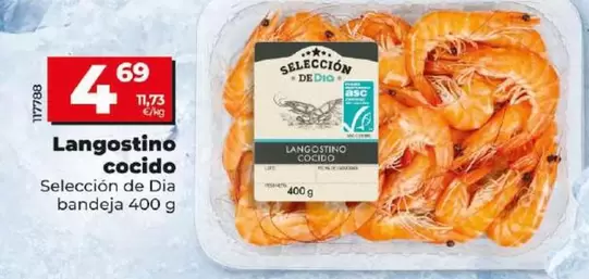 Oferta de Seleccion De Dia - Langostino Cocido por 4,69€ en Dia