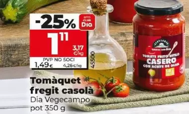 Oferta de Dia Vegecampo - Tomate Frito Casero por 1,11€ en Dia