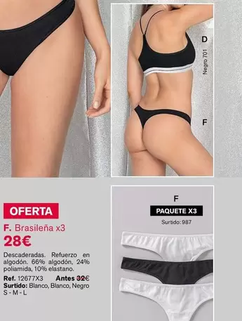 Oferta de Brasileña X3 por 28€ en Leonisa