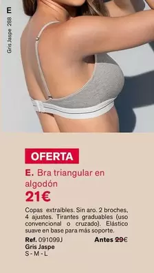 Oferta de Bra Triangular En Algodón por 21€ en Leonisa