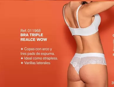 Oferta de Bra Triple Realce Wow en Leonisa