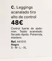 Oferta de Leggings Acanlado Tiro Alto De Control por 48€ en Leonisa