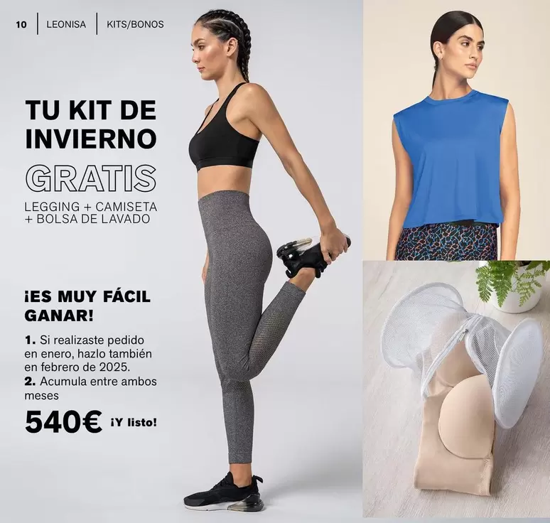 Oferta de Tu Kit De Invierno Gratis Legging Camiseta + Bolsa De Lavado por 540€ en Leonisa