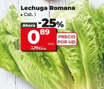 Oferta de Lechuga Romana por 0,89€ en Dia