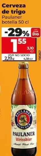 Oferta de Paulaner - Cerveza De Trigo por 1,55€ en Dia