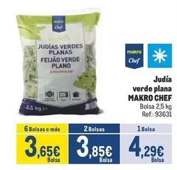 Oferta de Makro chef - Judia Verde Plana por 4,29€ en Makro