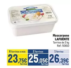 Oferta de Lafuente - Mascarpone por 26,39€ en Makro