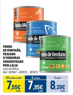 Oferta de Paellalia - Fondo De Montana/ Pescado O Verduras Concentrado por 8,39€ en Makro