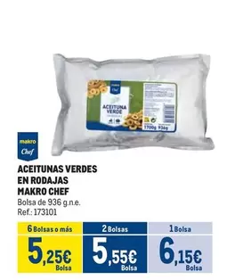 Oferta de Makro - Aceitunas Verdes En Rodadas por 6,15€ en Makro