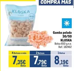 Oferta de Kloska - Gamba Pelada por 8,19€ en Makro