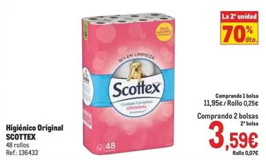 Oferta de Scottex - Higiénico Original por 11,95€ en Makro