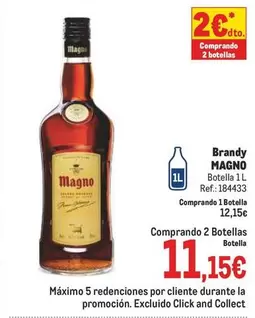 Oferta de Magno - Brandy por 12,15€ en Makro