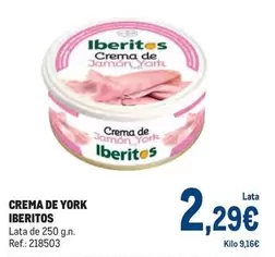 Oferta de Ibéritos - Crema De York por 2,29€ en Makro