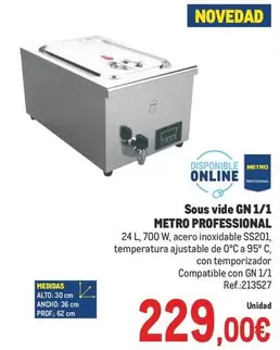 Oferta de Metro Professional - Sous Vide Gn 1/1 por 229€ en Makro