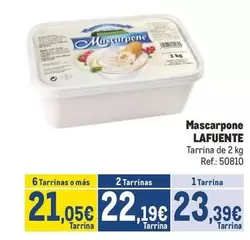 Oferta de Lafuente - Mascarpone por 23,39€ en Makro