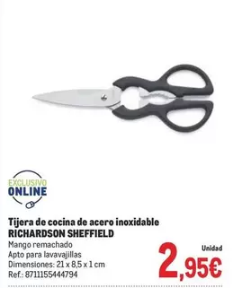 Oferta de Mango - Tijera De Cocina De Acero Inoxidable por 2,95€ en Makro