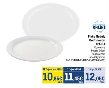 Oferta de Continental - Plato Modelo por 12,05€ en Makro