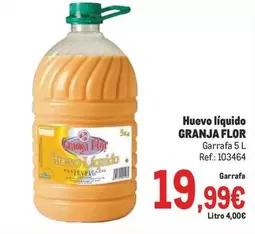 Oferta de Granja Flor - Huevo Líquido por 19,99€ en Makro