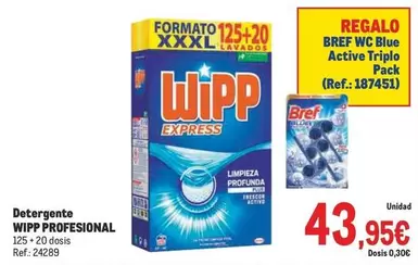 Oferta de Wipp - Detergente Profesional por 43,95€ en Makro