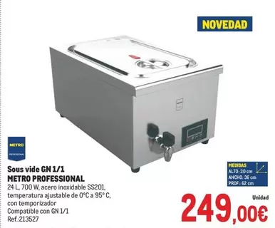 Oferta de Metro Professional -  Sous Vide GN 1/1 por 249€ en Makro