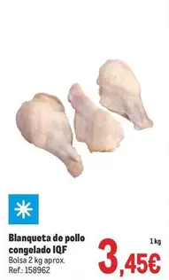 Oferta de Blanqueta De Pollo Congelado Iqf por 3,45€ en Makro