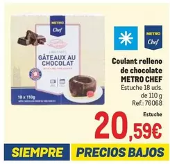 Oferta de Metro Chef - Coulant Relleno De Chocolate por 20,59€ en Makro