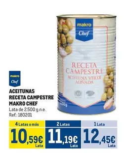 Oferta de Aceitunas Receta Campestre por 12,45€ en Makro