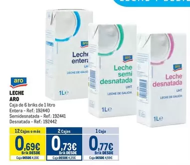 Oferta de Aro - Leche por 0,77€ en Makro