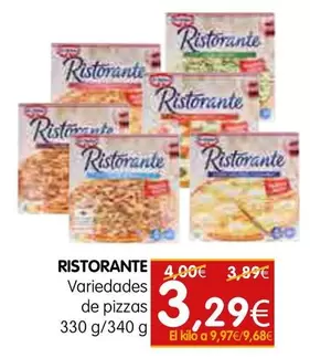 Oferta de Ristorante - Variedaddes De Pizzas por 3,29€ en Dicost