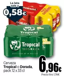 Oferta de Tropical/Dorada - Cerveza por 6,96€ en Unide Market